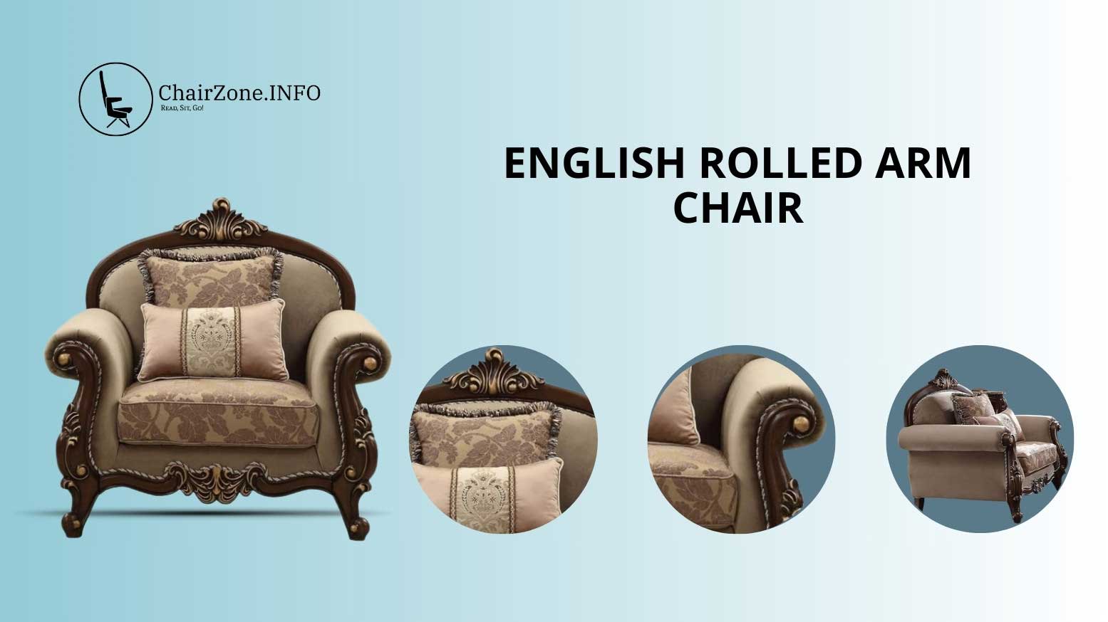 English Rolled Arm Chair