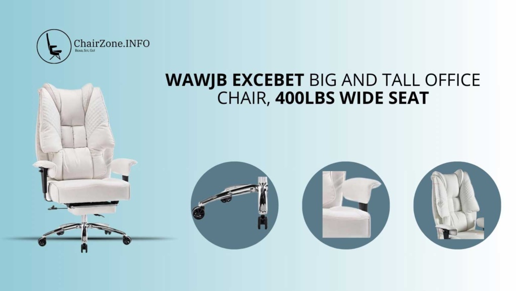 WAWJB Excebet Big and Tall Office Chair, 400lbs Wide Seat